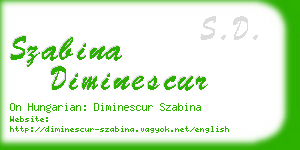 szabina diminescur business card